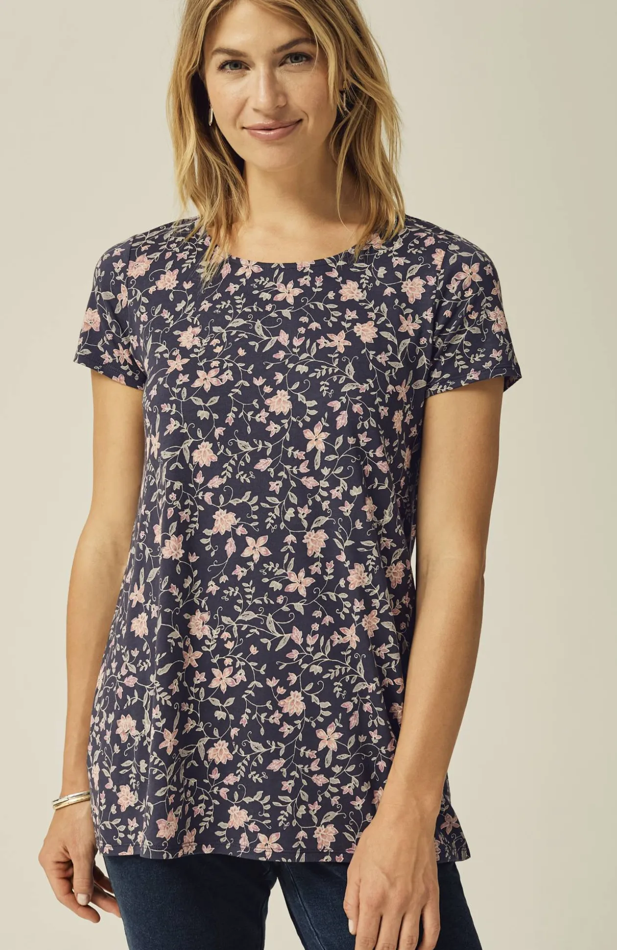Pure Jill Scoop-Neck Elliptical Tee