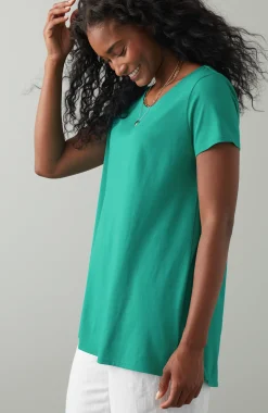 Pure Jill Scoop-Neck Elliptical Tee