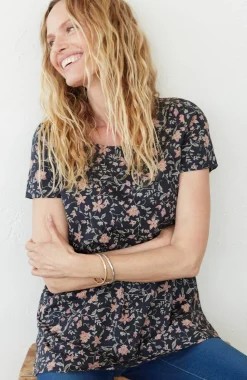 Pure Jill Scoop-Neck Elliptical Tee