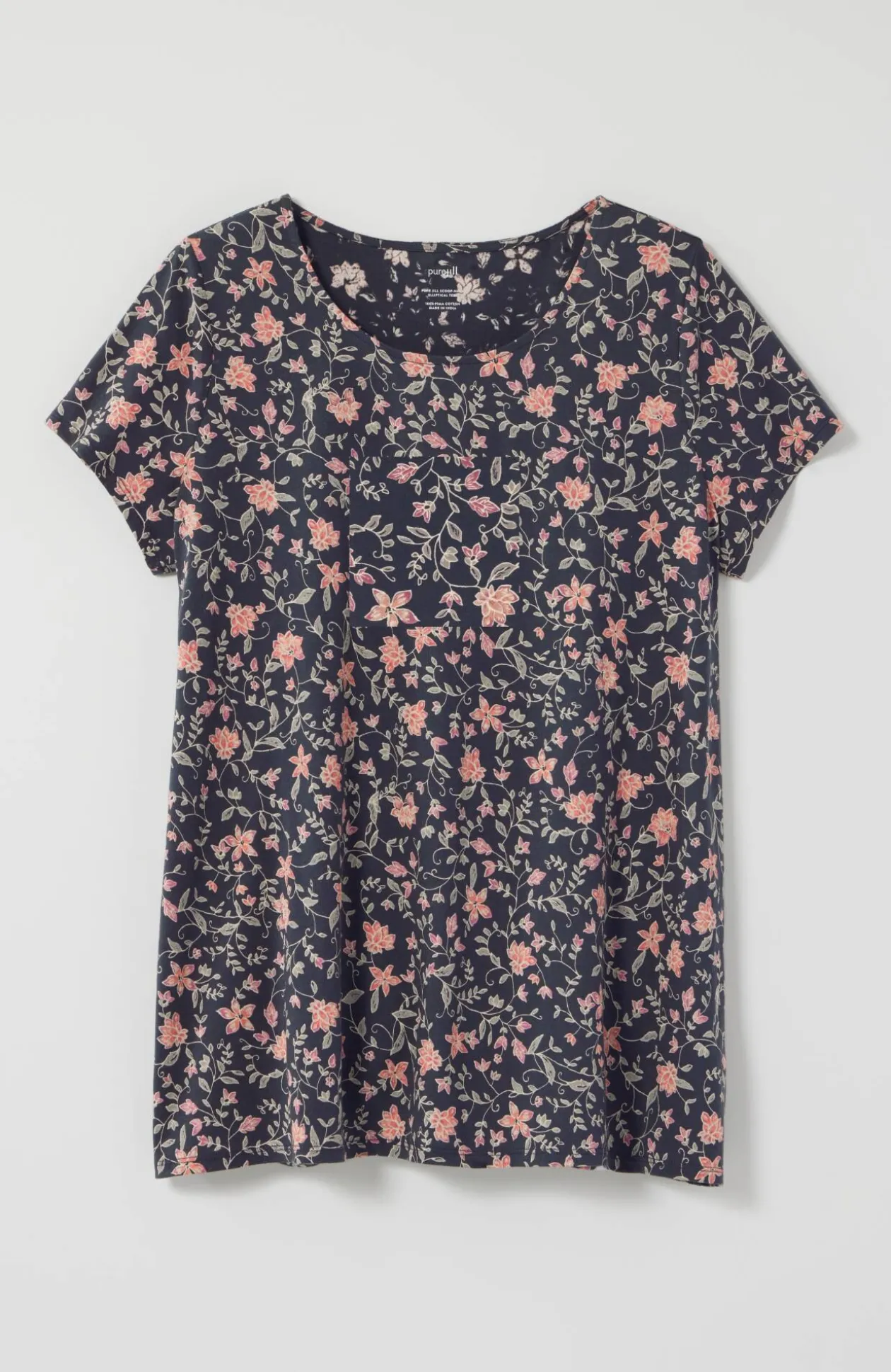 Pure Jill Scoop-Neck Elliptical Tee