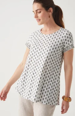 Pure Jill Scoop-Neck Elliptical Tee