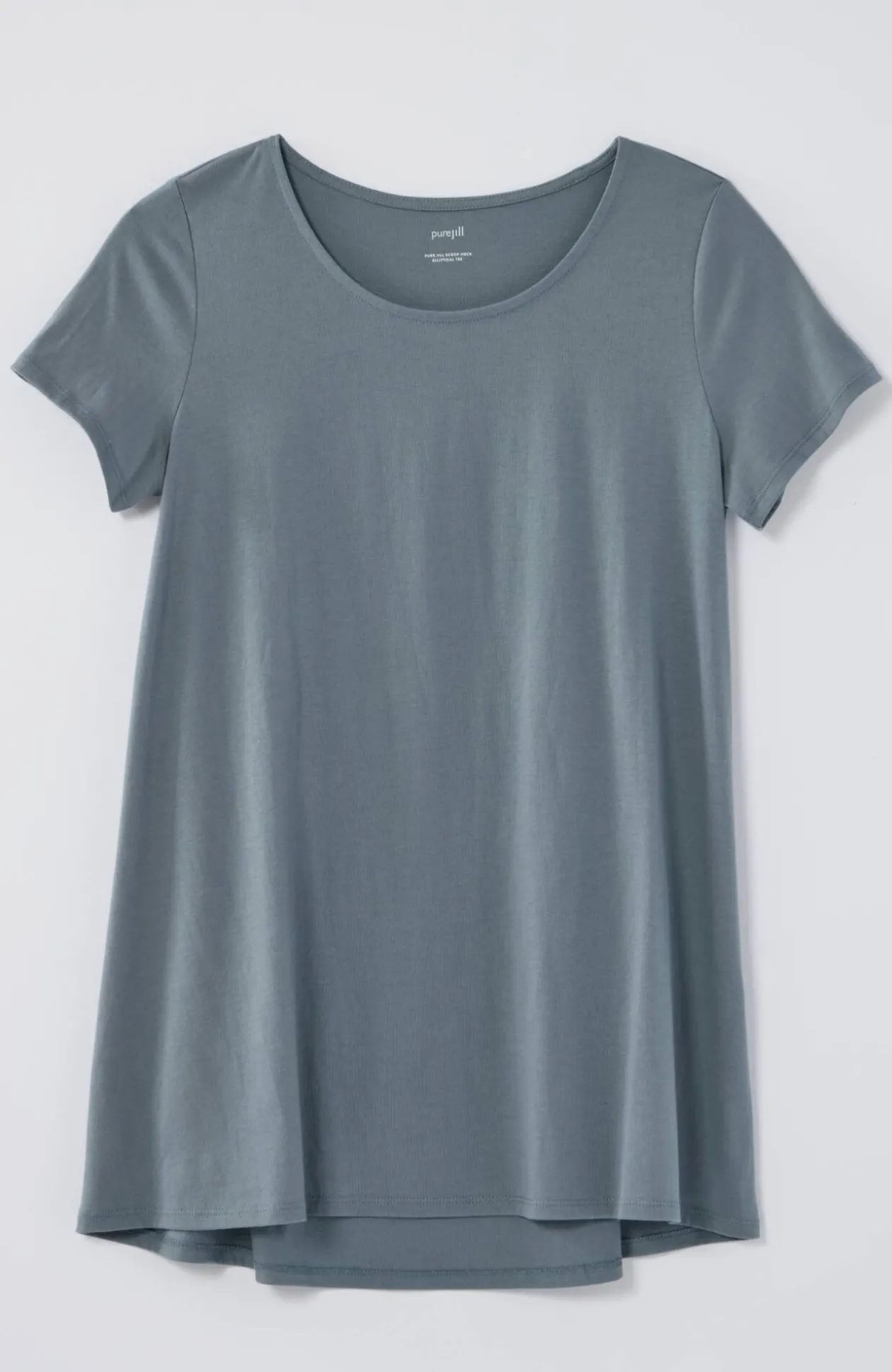 Pure Jill Scoop-Neck Elliptical Tee