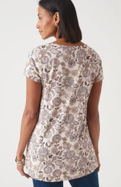Pure Jill Scoop-Neck Elliptical Tee