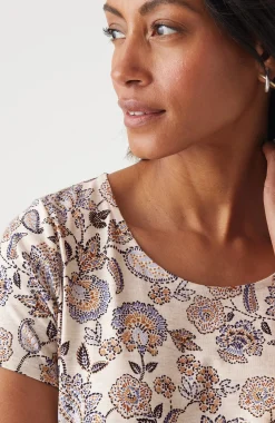 Pure Jill Scoop-Neck Elliptical Tee