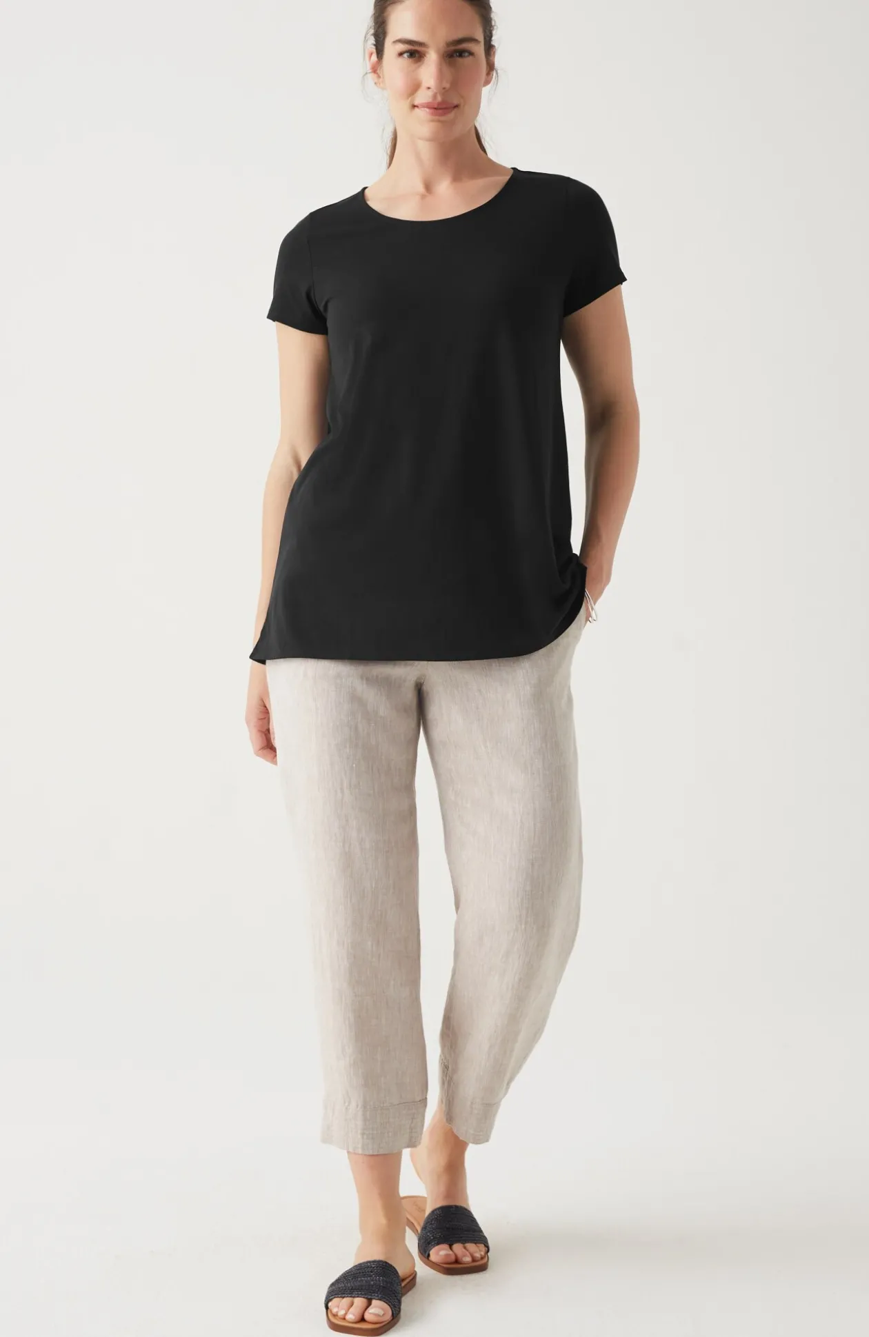 Pure Jill Scoop-Neck Elliptical Tee