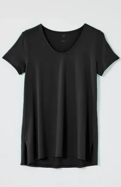Pure Jill Scoop-Neck Elliptical Tee
