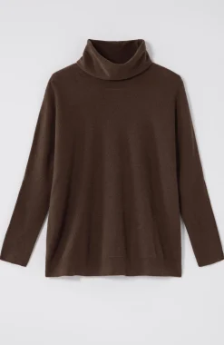 Pure Jill Scrunch-Neck Recycled-Cashmere Sweater