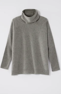 Pure Jill Scrunch-Neck Recycled-Cashmere Sweater