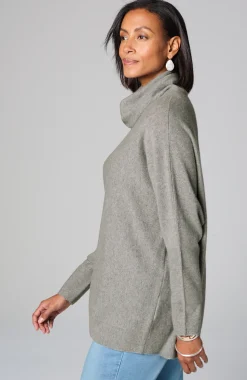 Pure Jill Scrunch-Neck Recycled-Cashmere Sweater