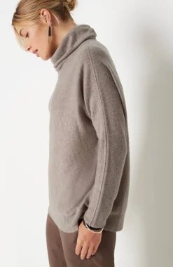 Pure Jill Scrunch-Neck Recycled-Cashmere Sweater