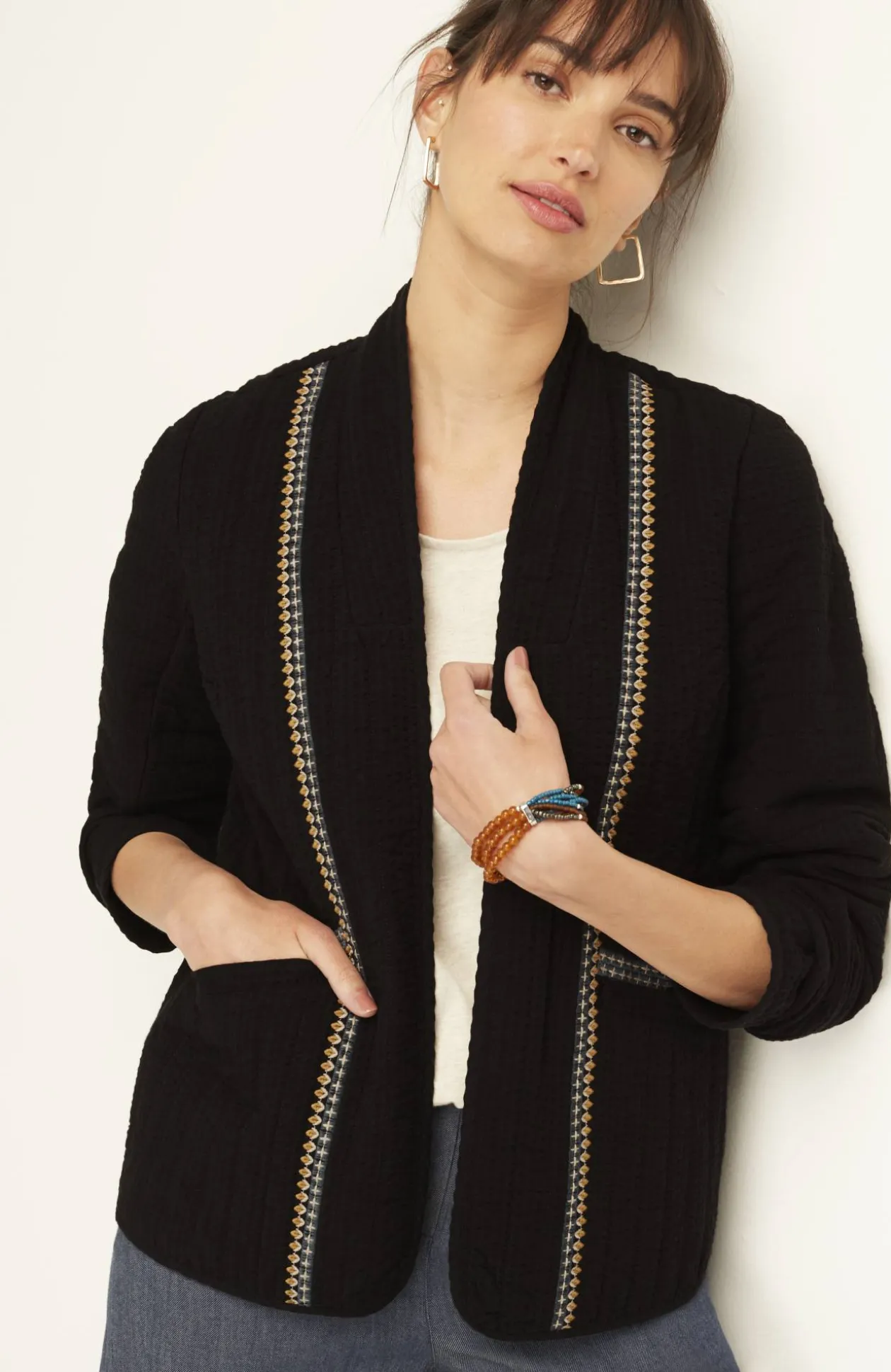 Pure Jill Seersucker Jacket