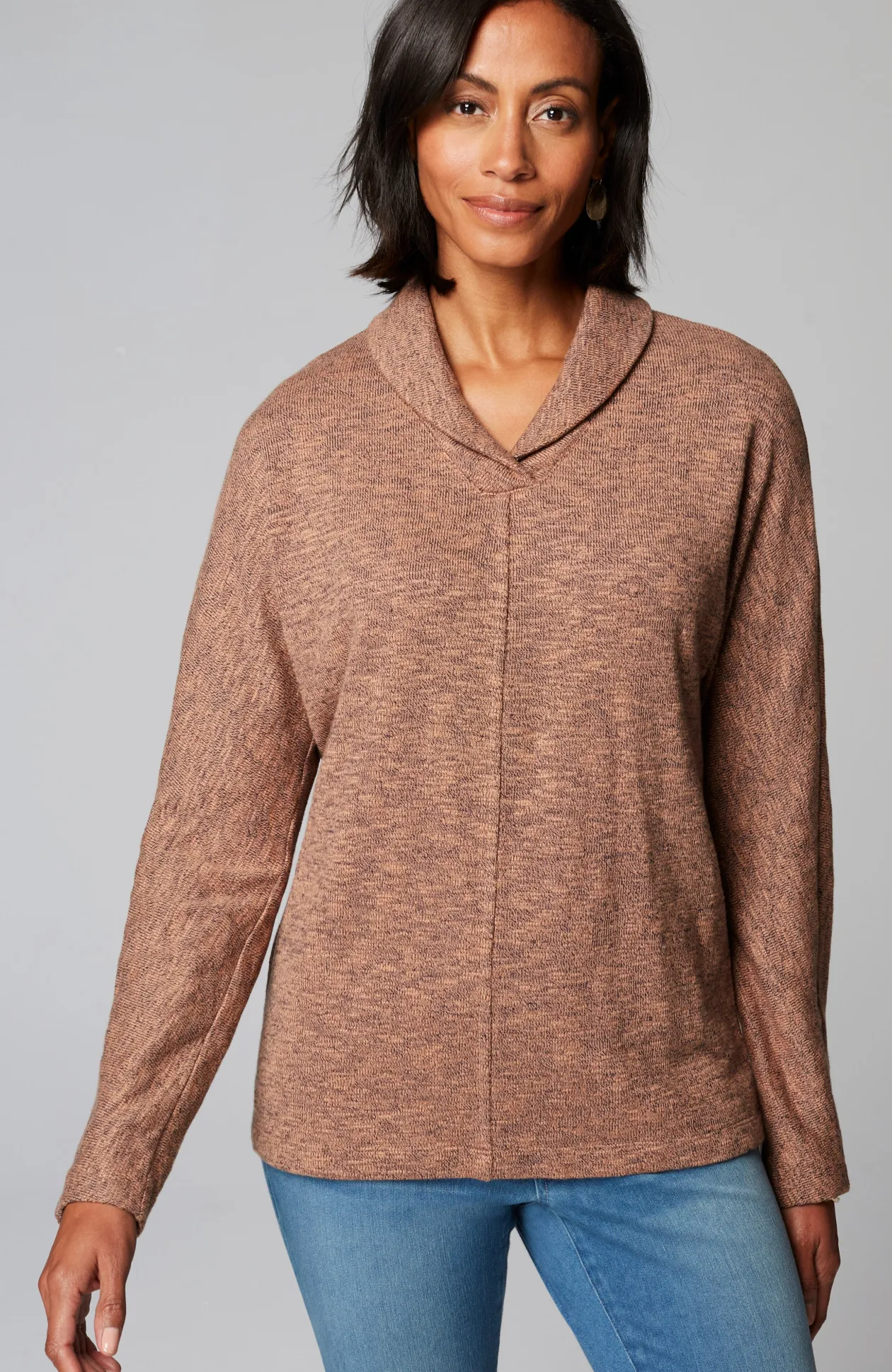 Pure Jill Shawl-Collar Dolman Top