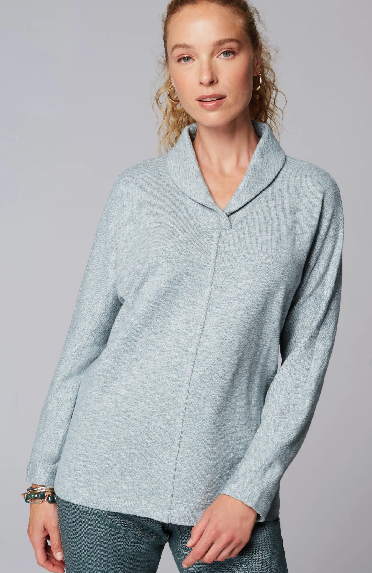 Pure Jill Shawl-Collar Dolman Top