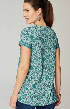 Pure Jill Side-Slit Elliptical Tee