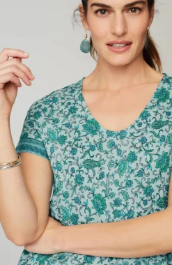 Pure Jill Side-Slit Elliptical Tee