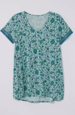 Pure Jill Side-Slit Elliptical Tee
