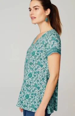 Pure Jill Side-Slit Elliptical Tee