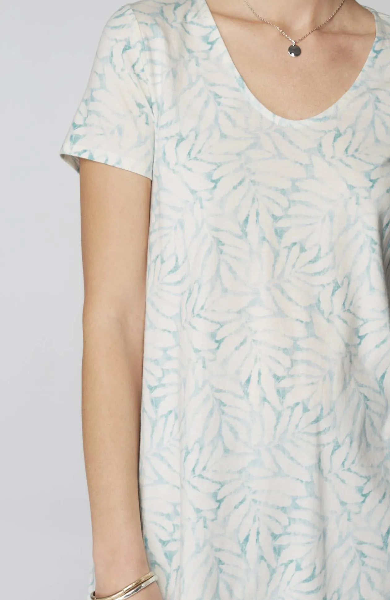 Pure Jill Side-Slit Elliptical Tee