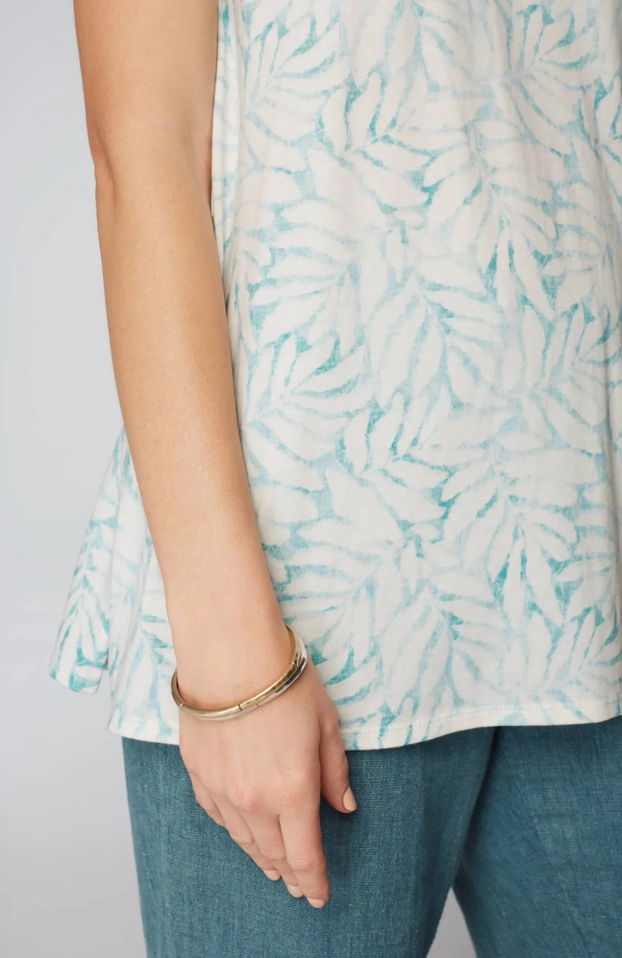 Pure Jill Side-Slit Elliptical Tee