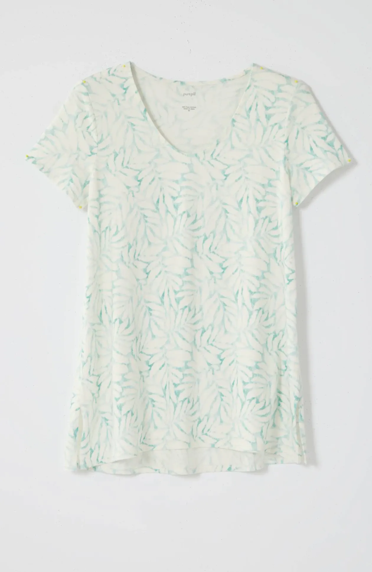 Pure Jill Side-Slit Elliptical Tee
