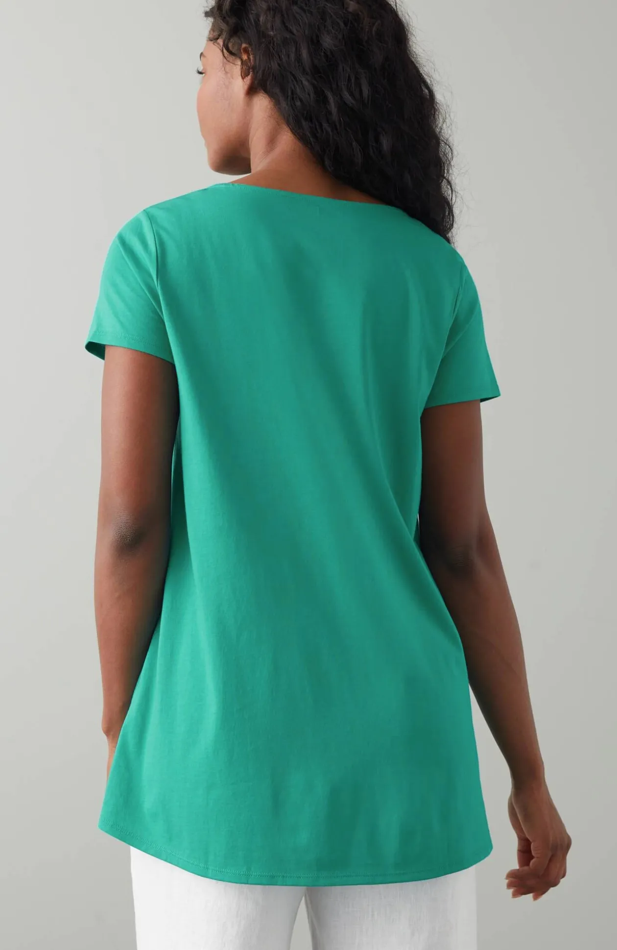 Pure Jill Side-Slit Elliptical Tee
