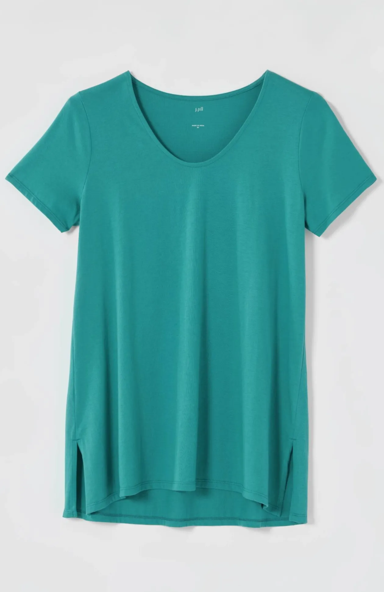 Pure Jill Side-Slit Elliptical Tee