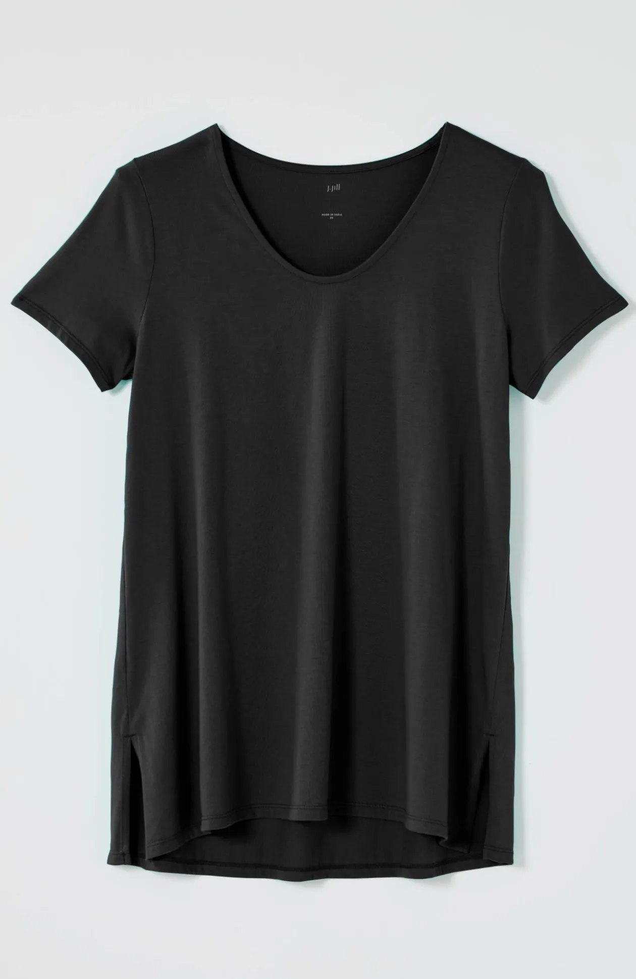 Pure Jill Side-Slit Elliptical Tee