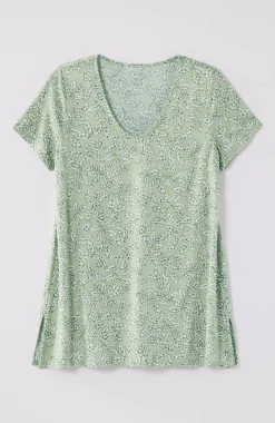 Pure Jill Side-Slit Elliptical Tee