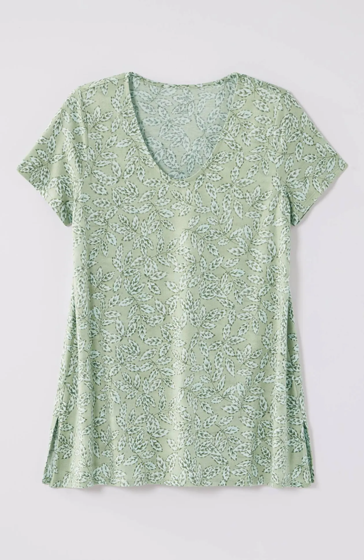 Pure Jill Side-Slit Elliptical Tee
