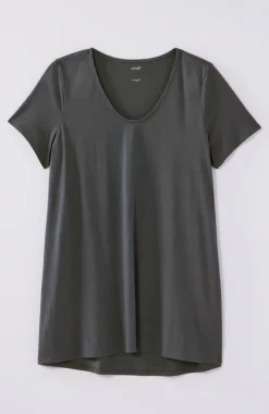 Pure Jill Side-Slit Elliptical Tee