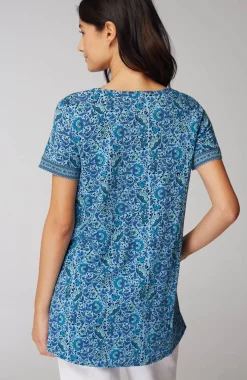 Pure Jill Side-Slit Elliptical Tee