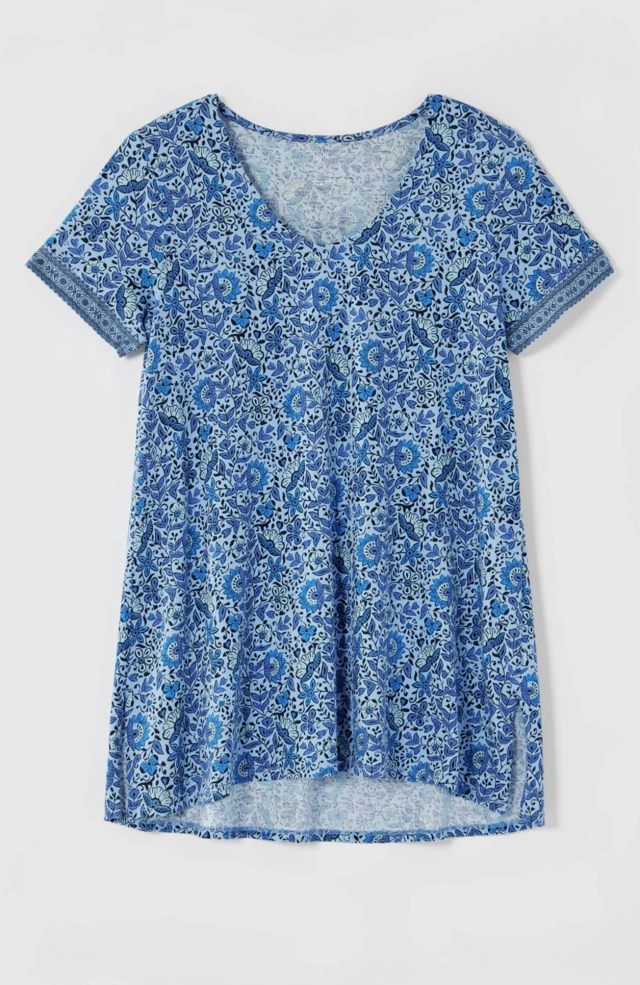 Pure Jill Side-Slit Elliptical Tee