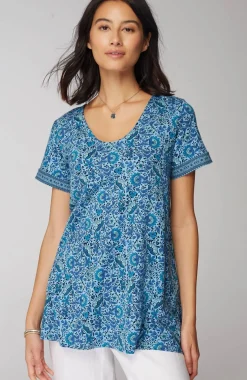 Pure Jill Side-Slit Elliptical Tee