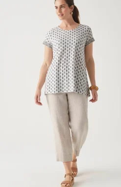Pure Jill Side-Slit Elliptical Tee