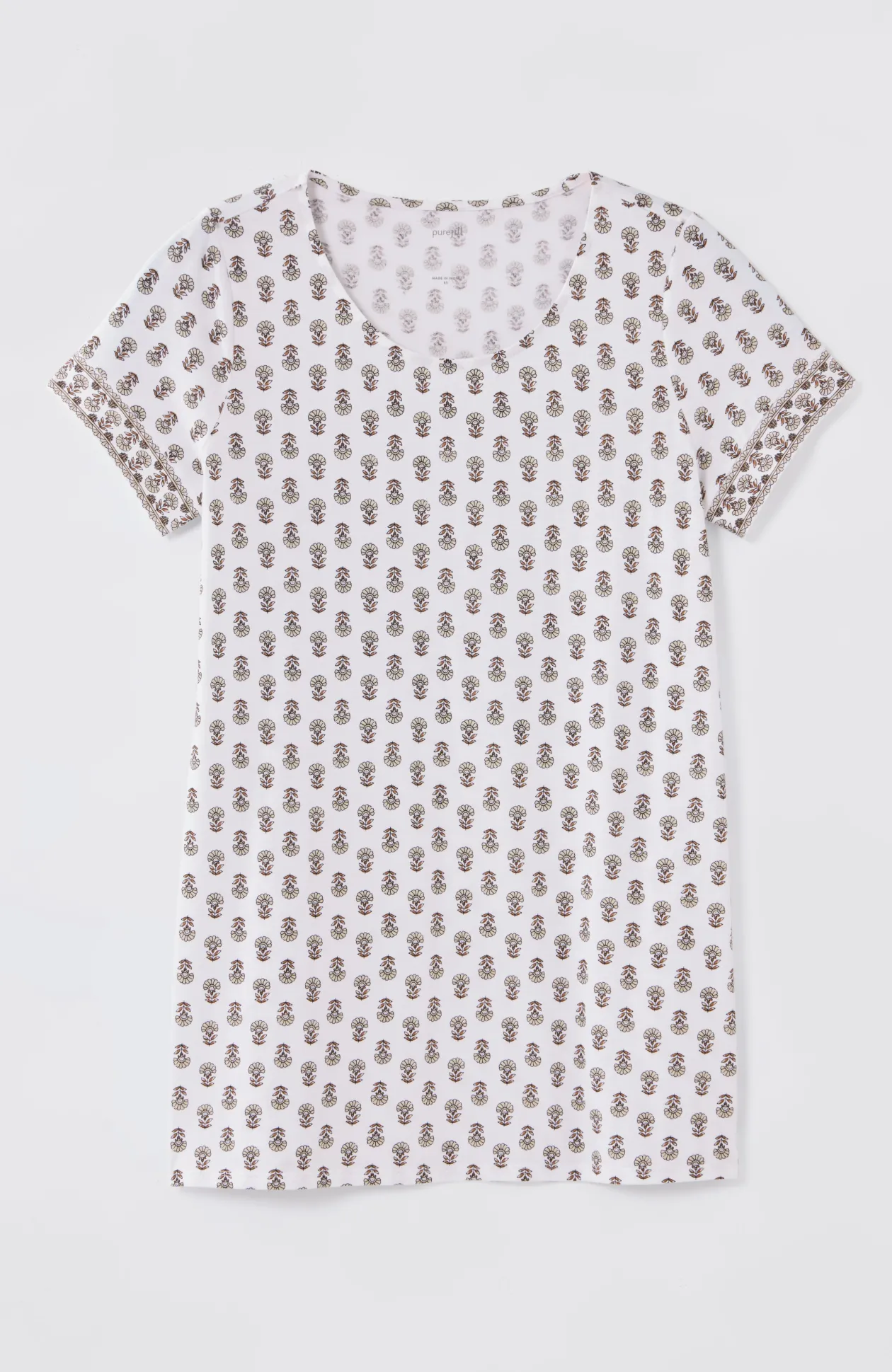 Pure Jill Side-Slit Elliptical Tee