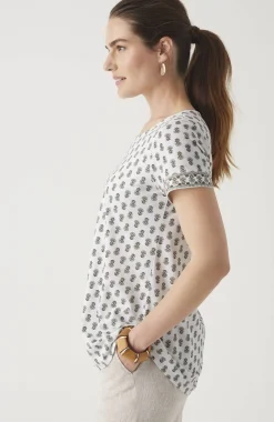 Pure Jill Side-Slit Elliptical Tee