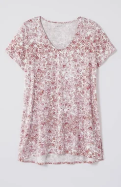 Pure Jill Side-Slit Elliptical Tee