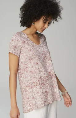 Pure Jill Side-Slit Elliptical Tee