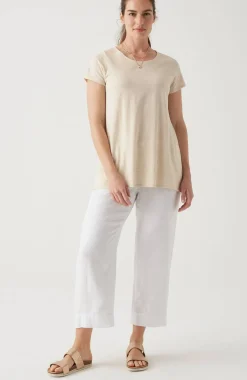 Pure Jill Side-Slit Elliptical Tee