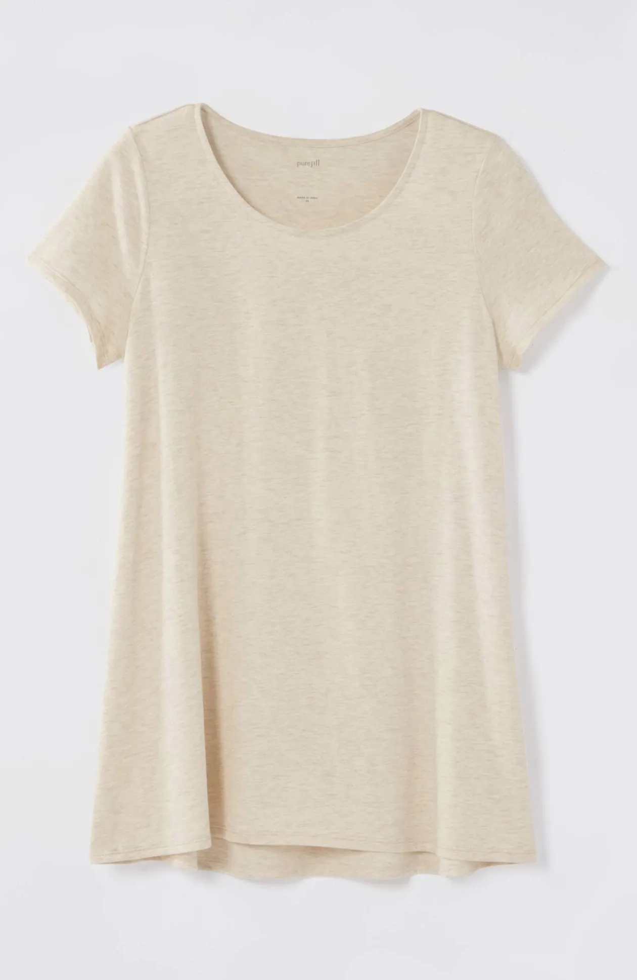 Pure Jill Side-Slit Elliptical Tee