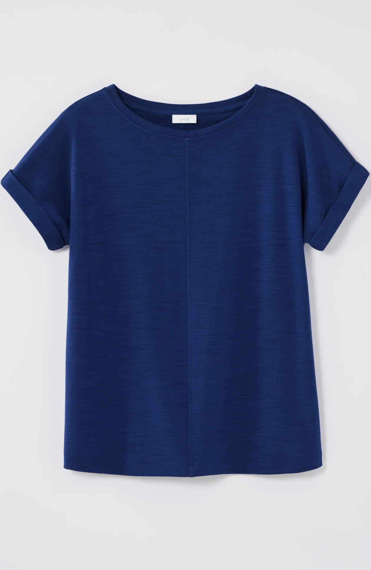 Pure Jill Slub Boat-Neck Tee