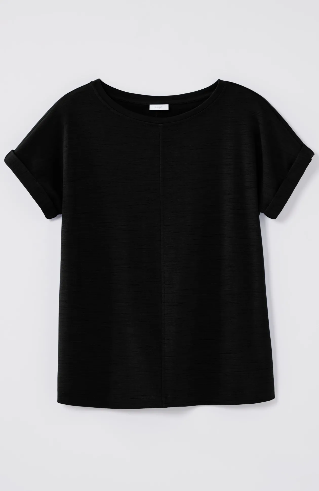 Pure Jill Slub Boat-Neck Tee