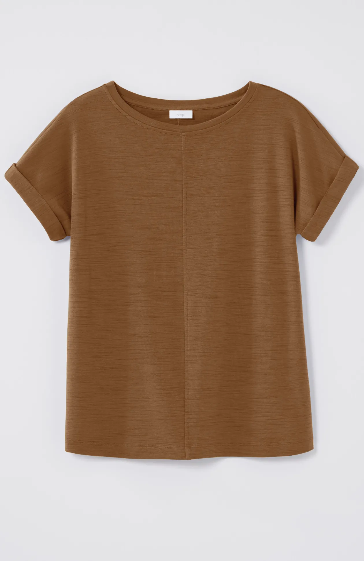 Pure Jill Slub Boat-Neck Tee