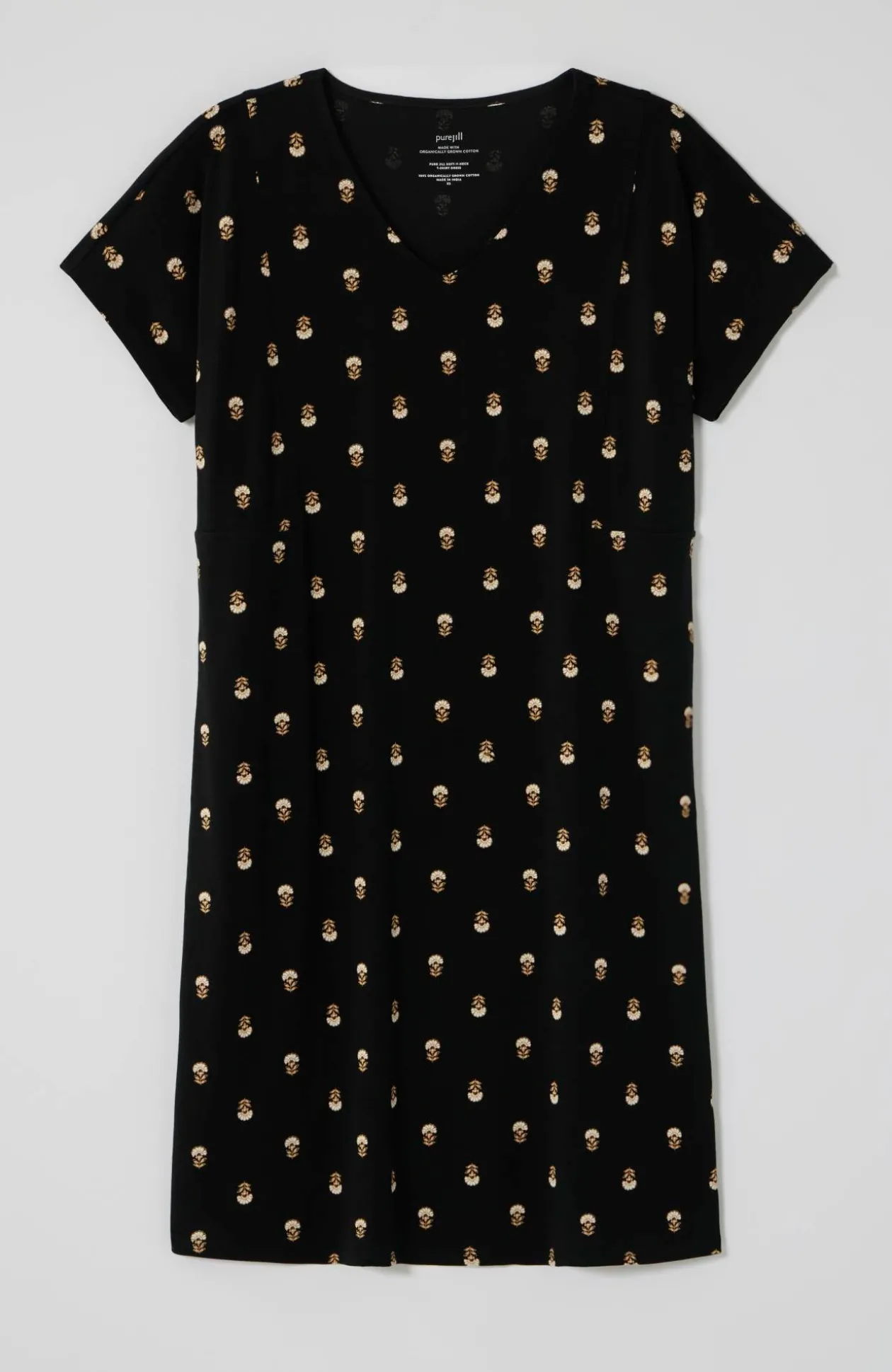 Pure Jill Soft-V-Neck T-Shirt Dress