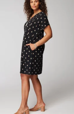 Pure Jill Soft-V-Neck T-Shirt Dress