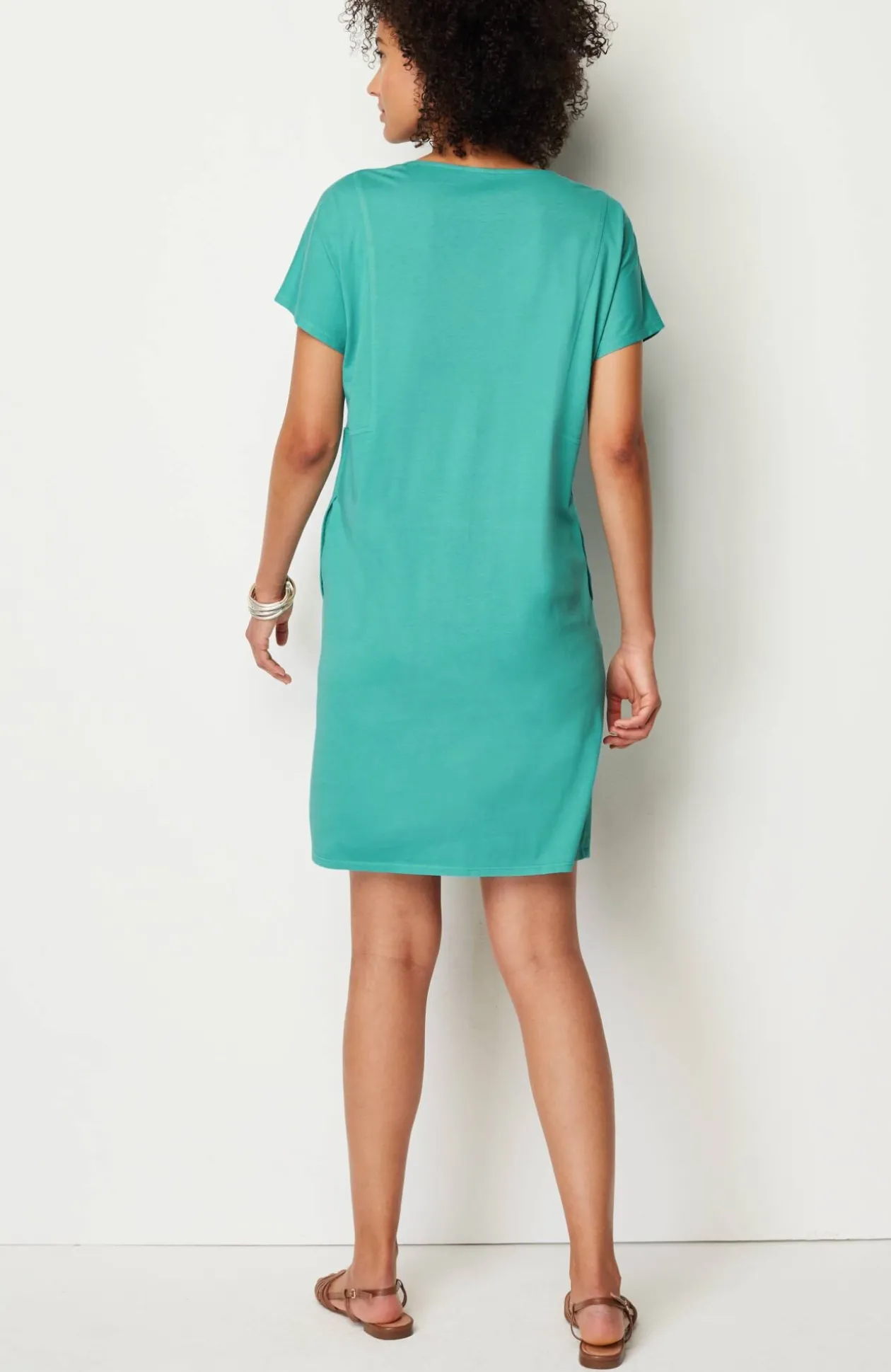 Pure Jill Soft-V-Neck T-Shirt Dress