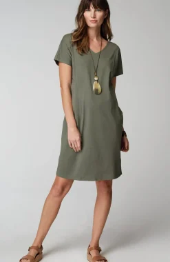 Pure Jill Soft-V-Neck T-Shirt Dress