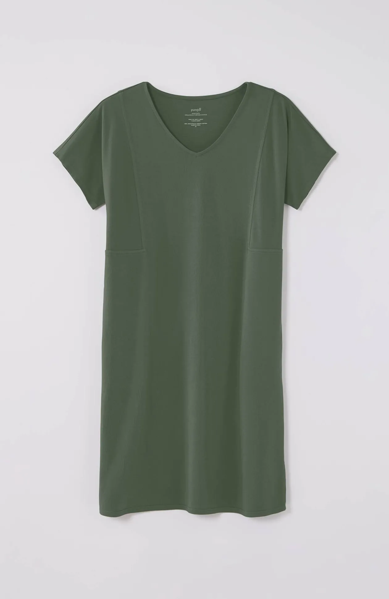 Pure Jill Soft-V-Neck T-Shirt Dress