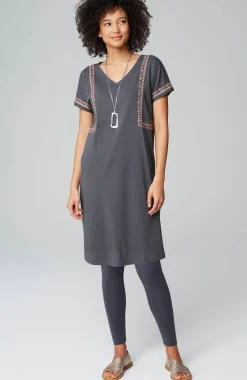 Pure Jill Soft-V-Neck T-Shirt Dress