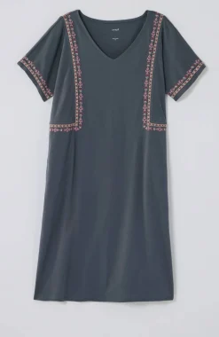 Pure Jill Soft-V-Neck T-Shirt Dress